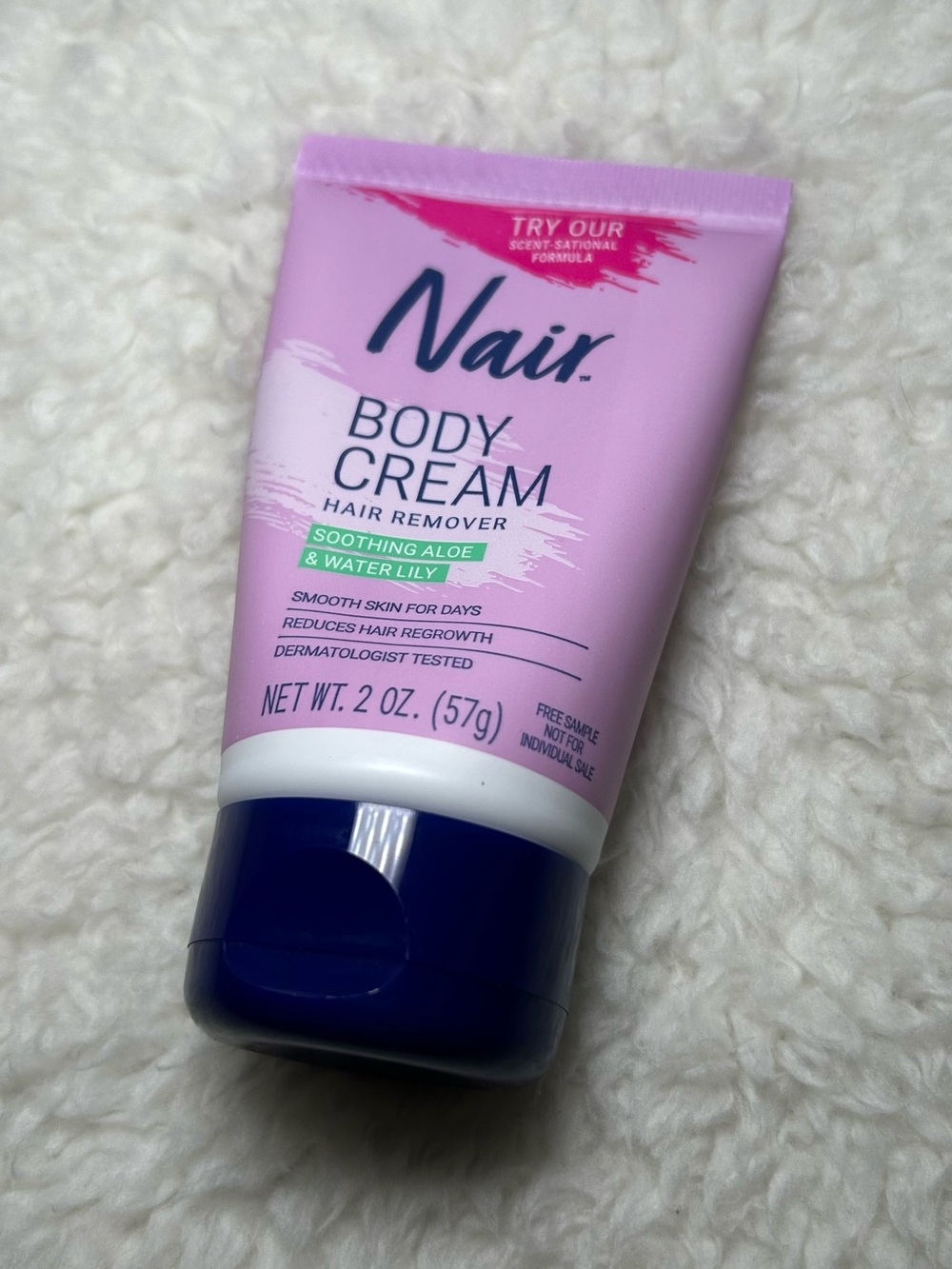 Nair Body Cream Hair Remover With Soothing Aloe & Water Lily Mini New
